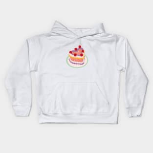 Leo Baby Heart Cake Design Kids Hoodie